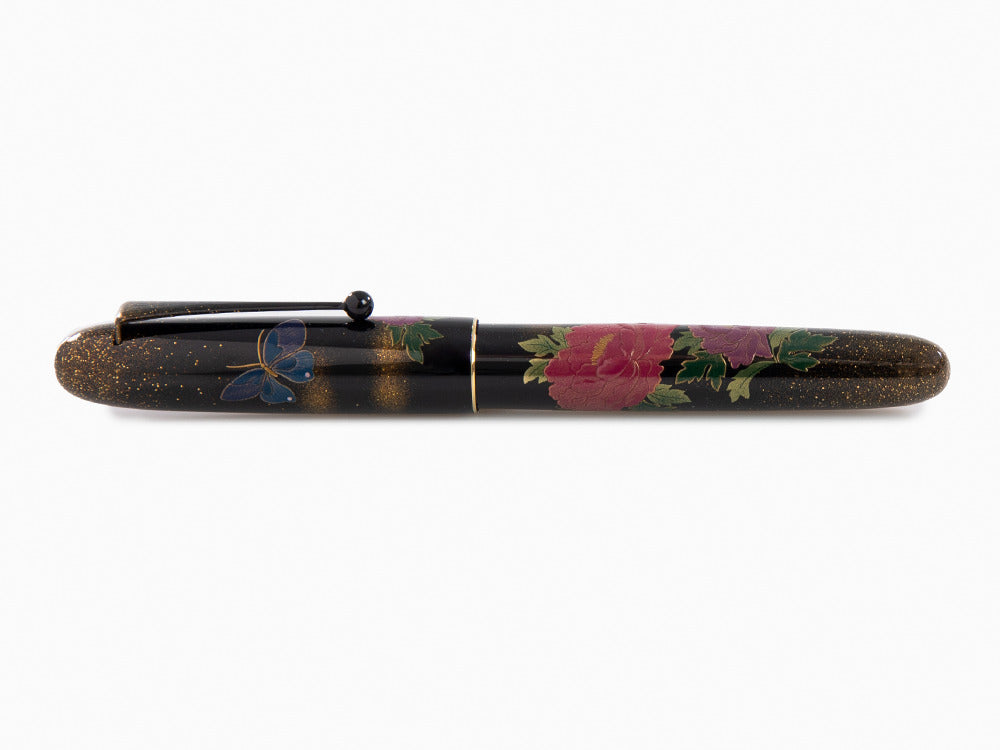 Namiki Yukari Royale Peony & Butterfly Fountain Pen, Togidashi Maki-e