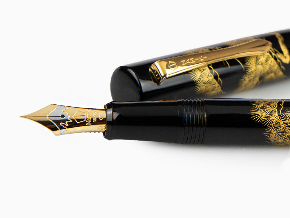 Namiki Chinkin Pine Tree Fountain Pen, Maki-e, Gold trim, FNVC-10M-MT