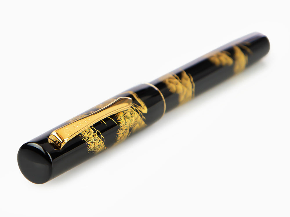 Namiki Chinkin Pine Tree Fountain Pen, Maki-e, Gold trim, FNVC-10M-MT