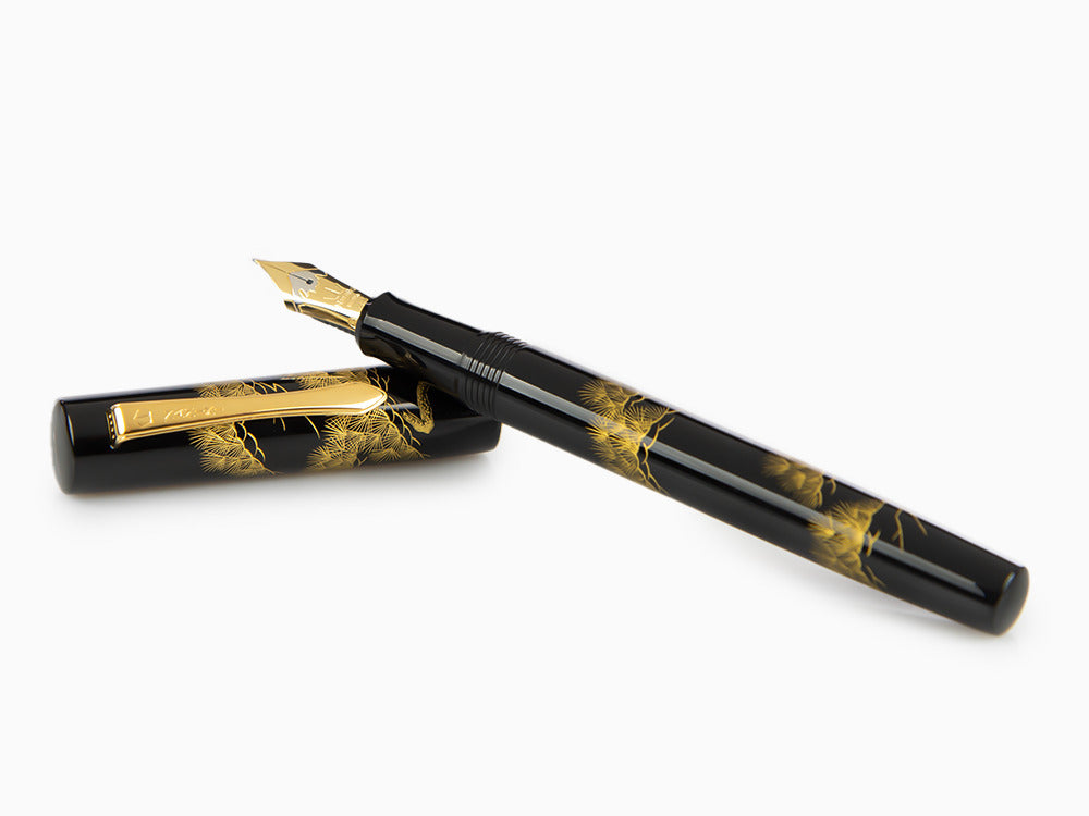 Namiki Chinkin Pine Tree Fountain Pen, Maki-e, Gold trim, FNVC-10M-MT