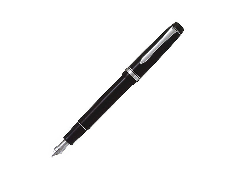 Pilot Custom Heritage 91 Fountain Pen, Resin, Chrome, Black, NH91N