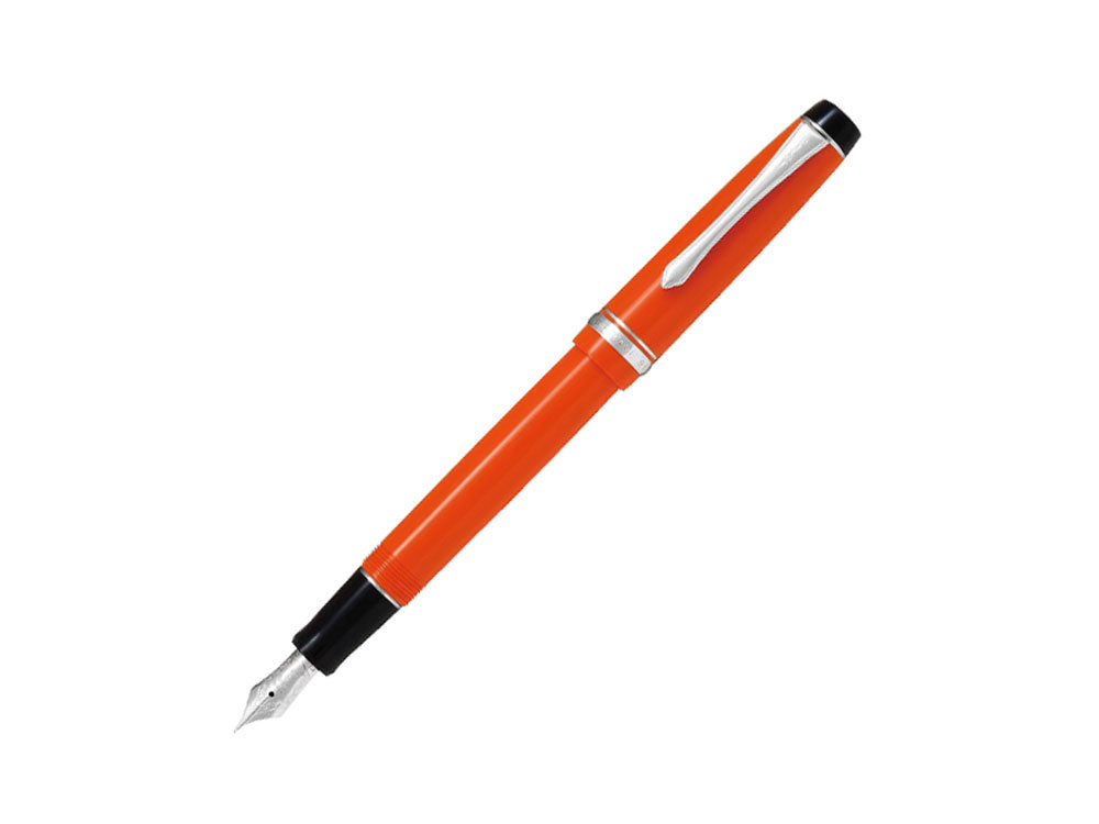 Pilot Custom Heritage 91 Fountain Pen, Resin, Chrome, Orange, NH91R