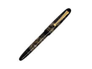 Namiki Yukari Rock Garden Fountain Pen, Maki-e, Gold trim, FN-10M-SE