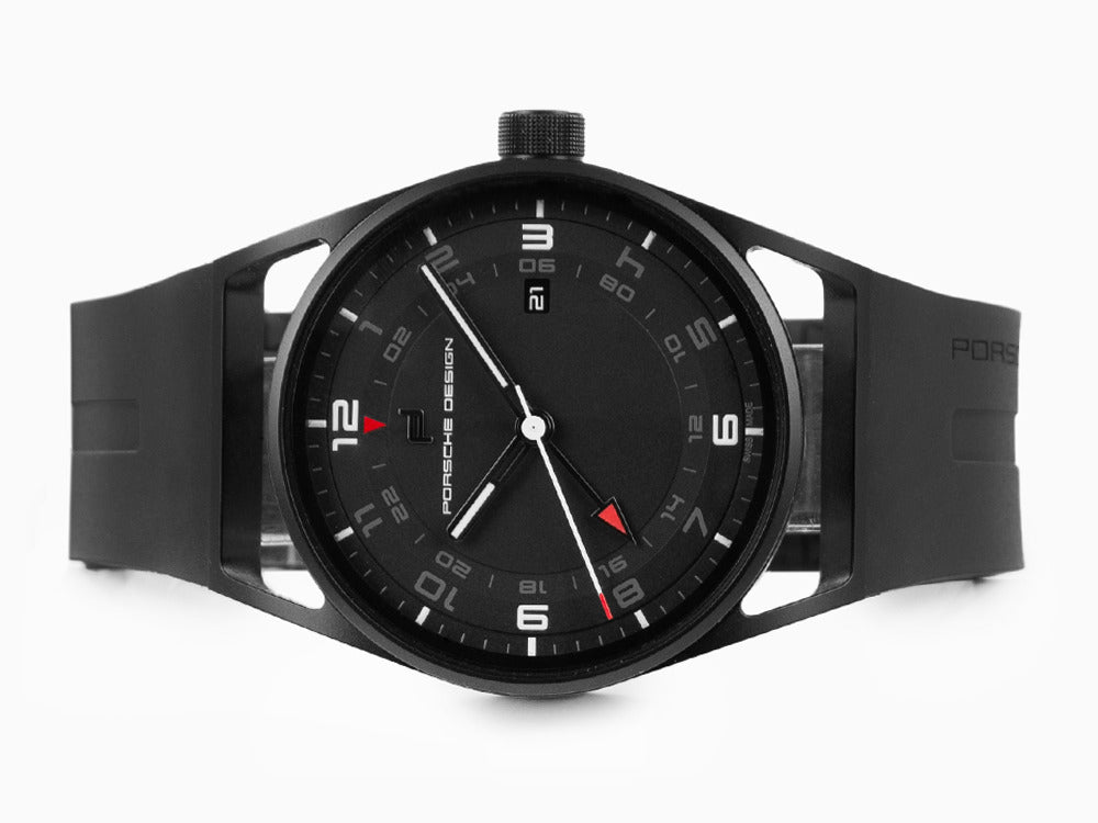 Porsche Design 1919 Automatic Watch Globetimer, Titanium, Black & Rubber