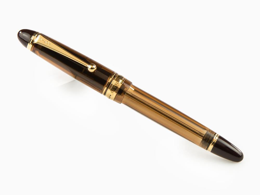 Pilot Custom 823 Amber Fountain Pen, Resin, Gold trim, 60556