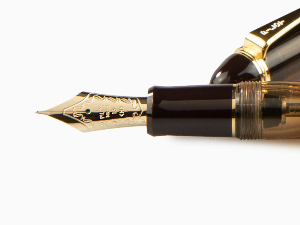 Pilot Custom 823 Amber Fountain Pen, Resin, Gold trim, 60556