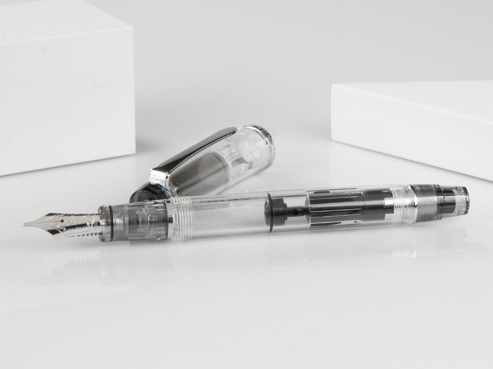 Pilot Custom Heritage 92 Fountain Pen, Resin, Chrome, Transparent