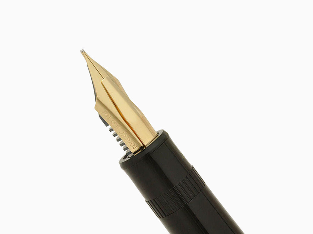 Pilot Justus 95 Fountain Pen, Resin, Gold plated, Black, FJ-3MR-NB-NT