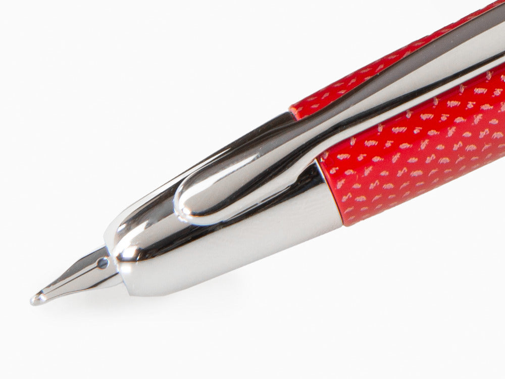 Pilot Capless Fountain Pen, Carbon fibre, Rhodium trim, Red