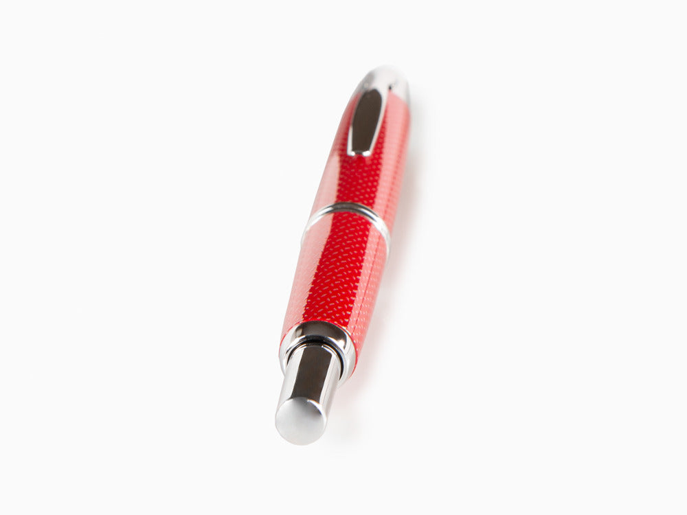 Pilot Capless Fountain Pen, Carbon fibre, Rhodium trim, Red