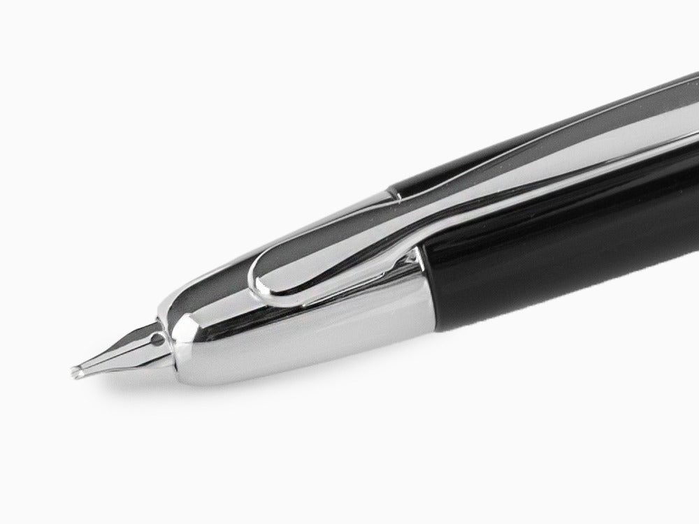 Pilot Capless Fountain Pen, Lacquer, Rhodium Trim, Black