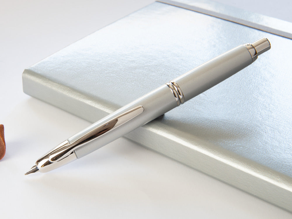 Pilot Capless Retractable Fountain Pen, Chrome, Lacquer