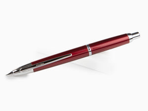 Pilot Capless Decimo Fountain Pen, Lacquer, Chrome, Red, FK-1500D-RH-RED