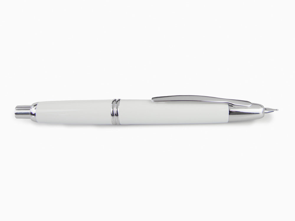 Pilot Capless Decimo Fountain Pen, Chrome, White, FK-1500D-RH-WHITE