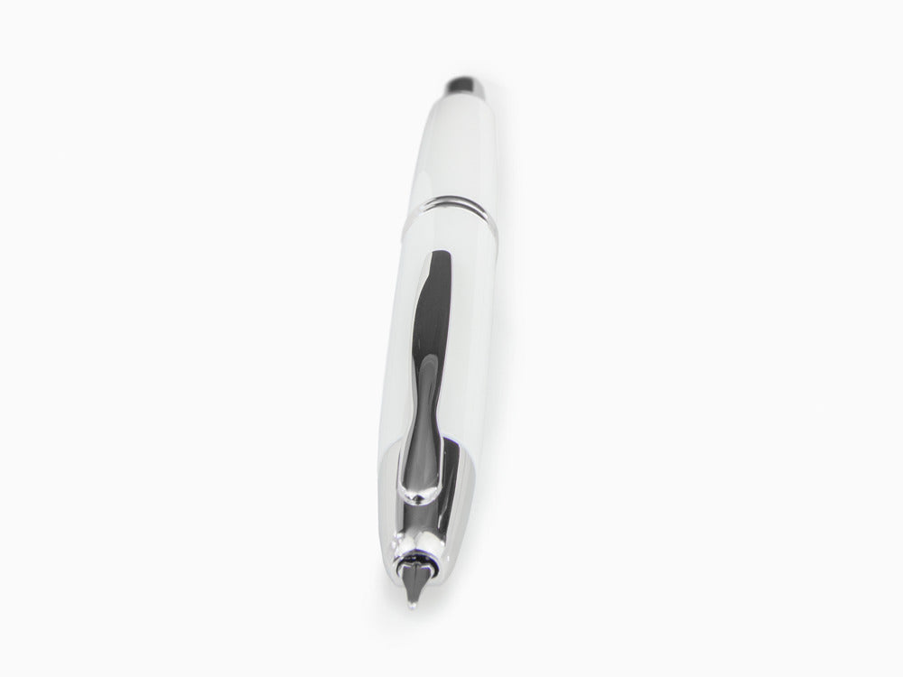 Pilot Capless Decimo Fountain Pen, Chrome, White, FK-1500D-RH-WHITE