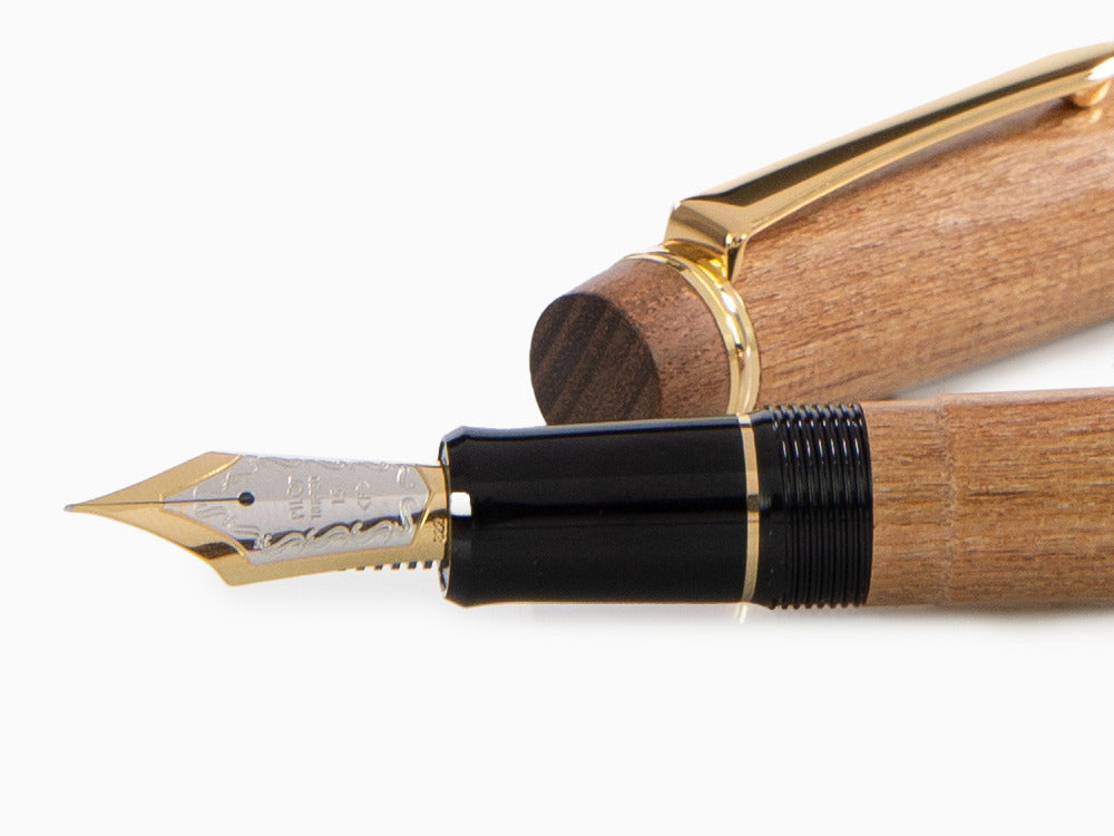 Pilot Custom Enju Fountain Pen, Wood, Gold plated, Brown, FKV-5MK-ME