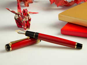 Pilot Custom 845 Red Fountain Pen, Ebonite and Urushi lacquer, FKV-5MR-R