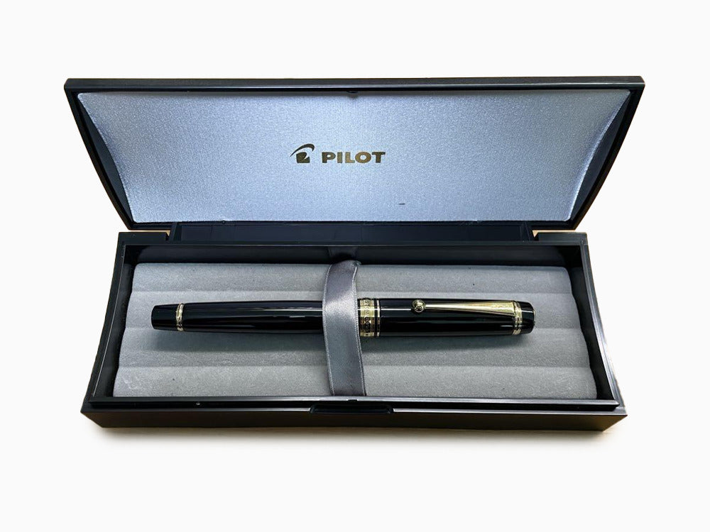 Pilot Custom 845 Fountain Pen, Ebonite, Gold trim, Black, NC845N