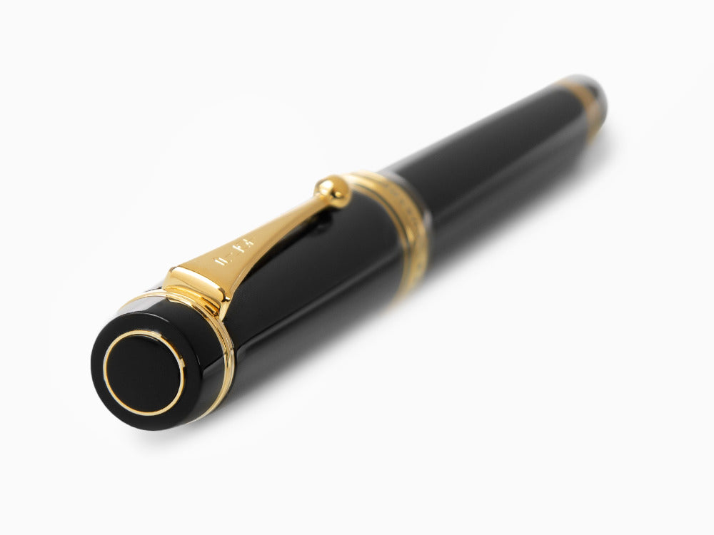 Pilot Custom Urushi Fountain Pen, Ebonite, Gold trim, Black, NPUN