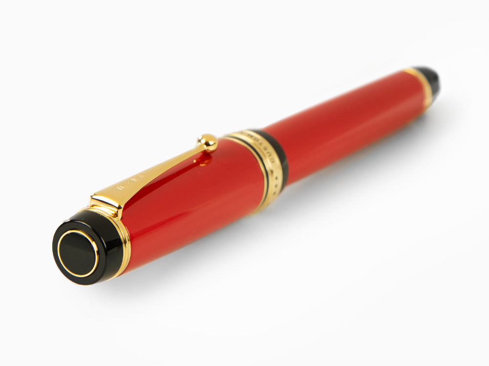 Pilot Custom Urushi Fountain Pen, Ebonite, Gold trim, Red, NPUR