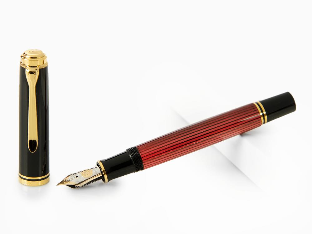 Pelikan Souverän 800 Black-Red Fountain Pen, Resin, 816625