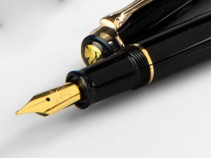 Pelikan Classic P200 Fountain Pen, Black, Gold trim, 930479