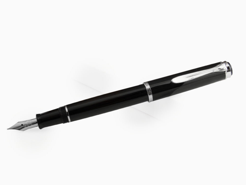 Pelikan Classic P205 Fountain Pen, Black, Chrome trim, 930859