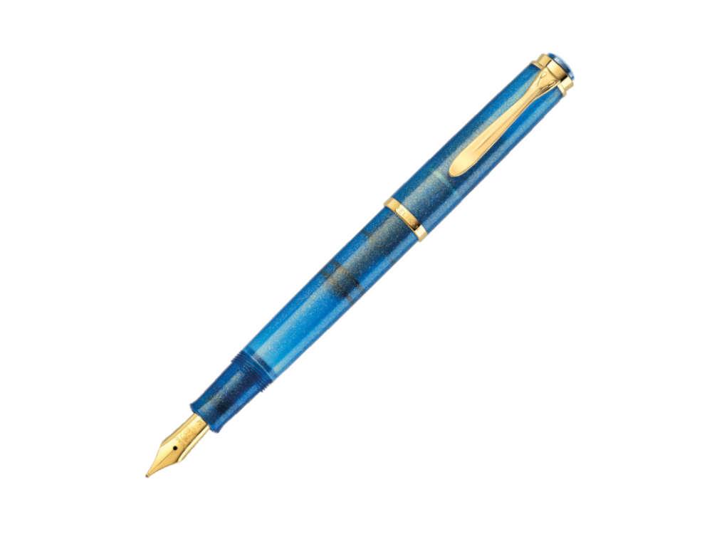 Pelikan M200 Golden Lapis Fountain Pen, Blue, Special edition, 826006