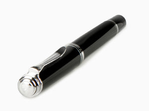 Pelikan 405 Fountain Pen, Black Resin, Silver trim, 924423