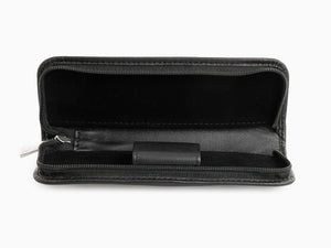 Pelikan 2 Pen Case, Nappa Leather, Black, Zip, 958017