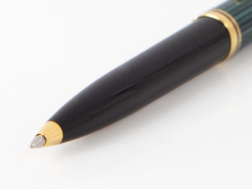 Pelikan K600 Ballpoint pen, Black and green, Gold trim, 980086