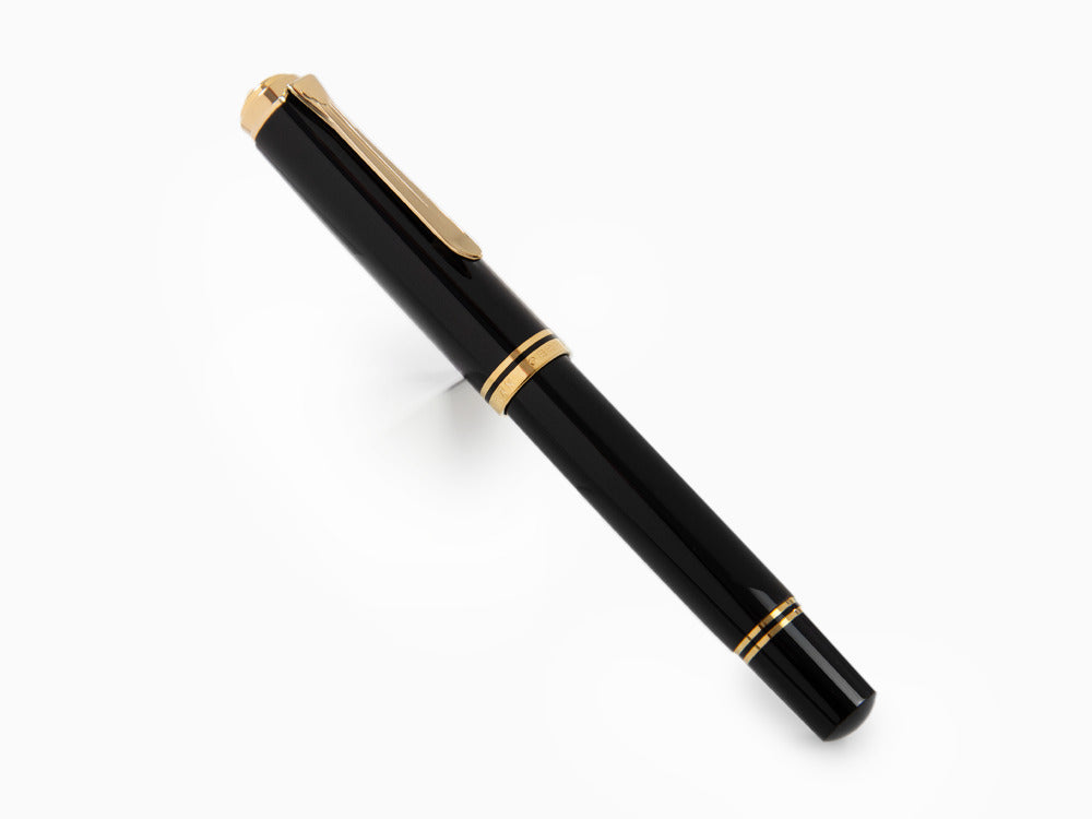 Pelikan M1000 Fountain Pen, Black Resin, Gold trim, 987396