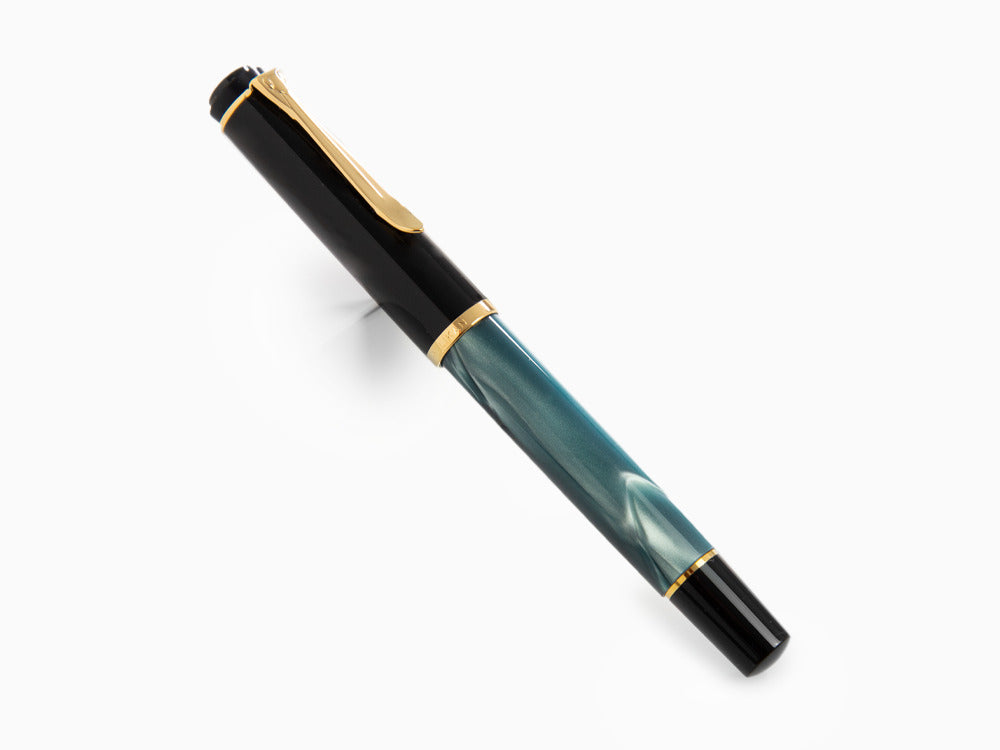 Pelikan Classic 200 Fountain Pen, Marbled, Green, Gold trim, 994103