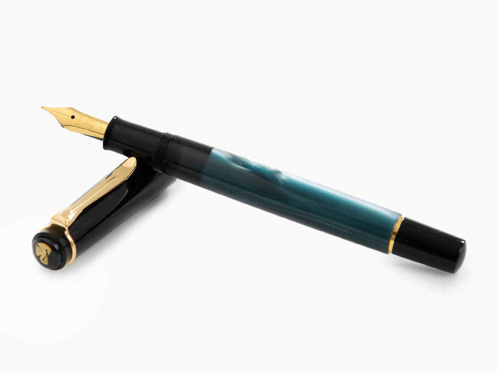 Pelikan Classic 200 Fountain Pen, Marbled, Green, Gold trim, 994103