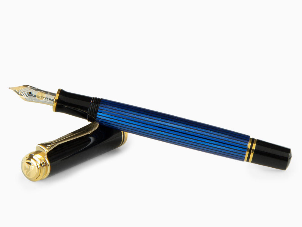 Pelikan Fountain Pen Souverän M400 - Black & Blue - 14k Gold Nib, 994947