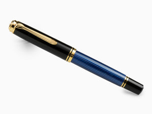 Pelikan M800 Fountain Pen, Blue Resin, Gold trim, 995951