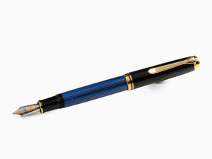 Pelikan M800 Fountain Pen, Blue Resin, Gold trim, 995951