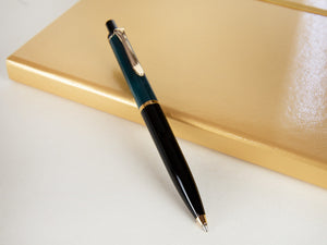 Pelikan K200 Ballpoint pen, Green Marble, Gold trim, 996694