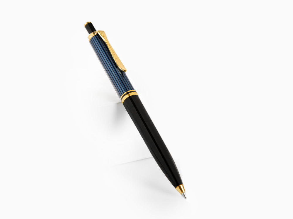 Pelikan K400 Ballpoint pen, Black and blue, Gold trim, 987800