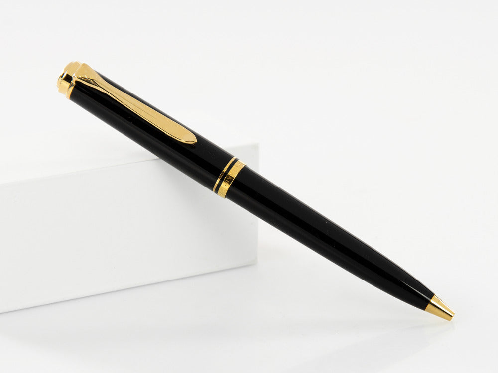 Pelikan K800 Ballpoint pen, Black Resin, Gold trim, 996983