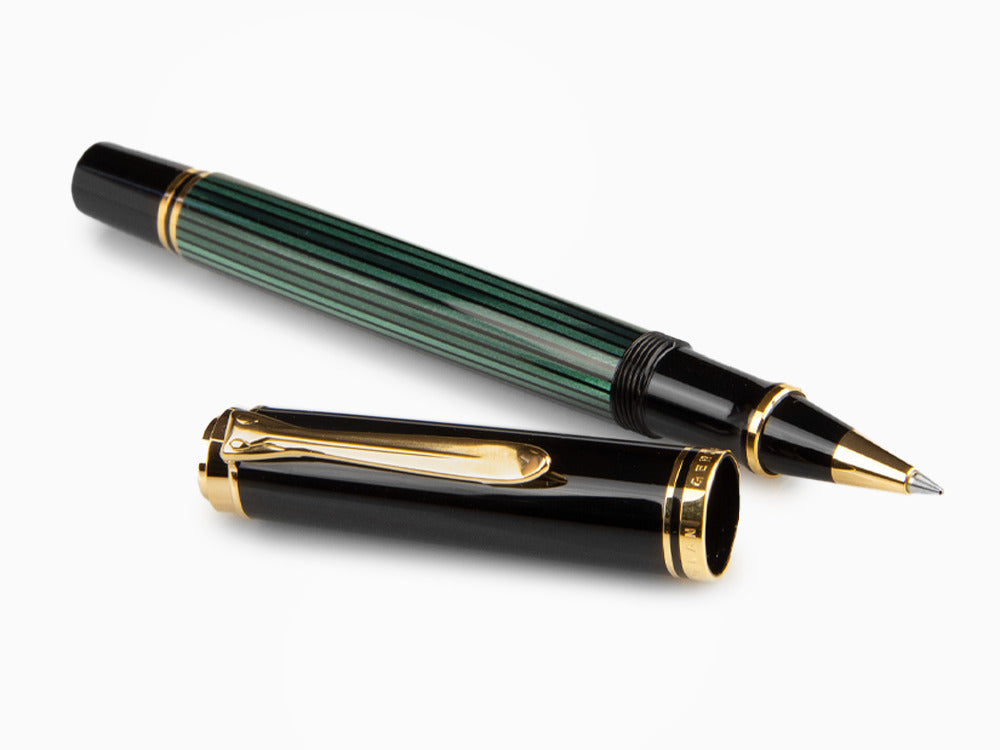 Pelikan Rollerball Pen Souverän R400, Black/Green, 997494