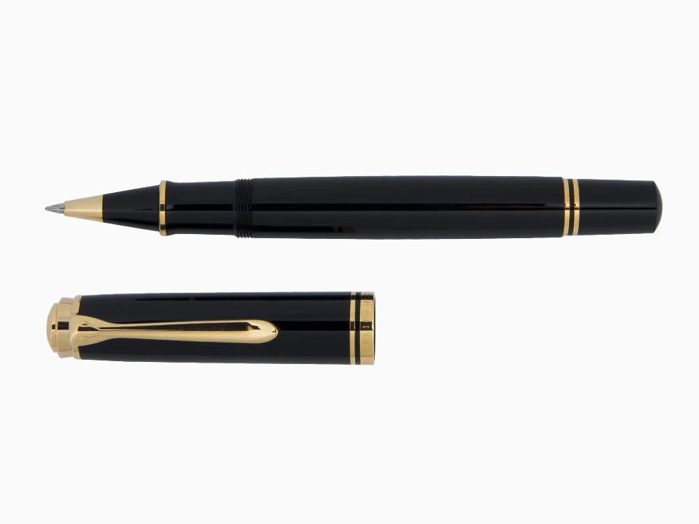 Pelikan Souverän R800 Rollerball pen, Black Resin, Gold trim, 997643