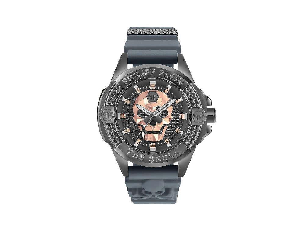 Philipp Plein The Skull Quartz Watch, Grey, 44 mm, Mineral crystal, PWAAA2324