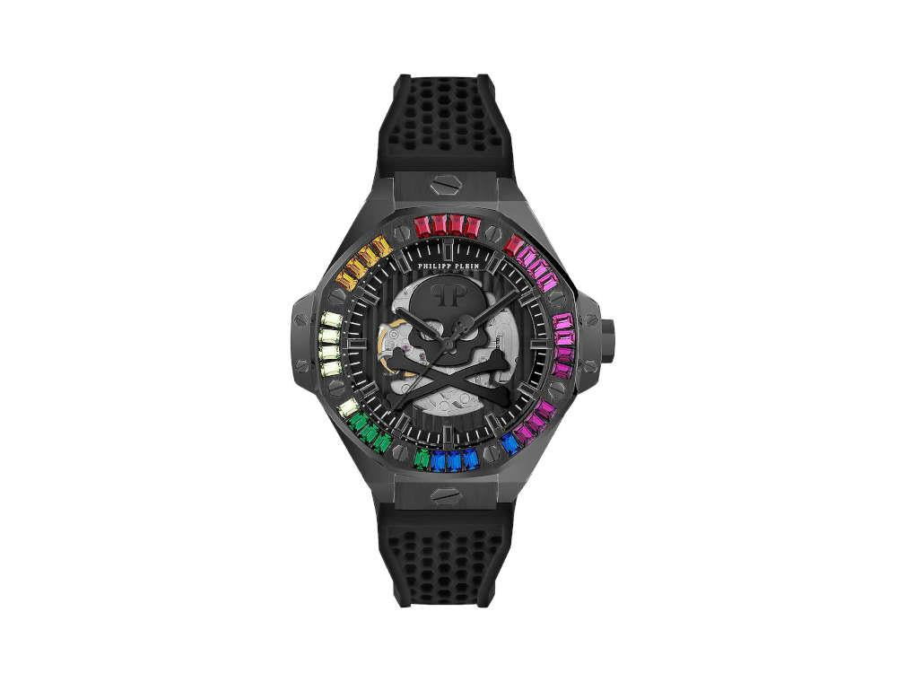 Philipp Plein Skeleton Royal Automatic Watch, PVD, Black, 46 mm, PWPFA0424