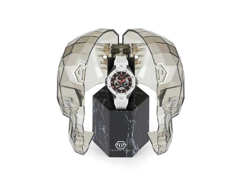 Philipp Plein Skeleton Royal Automatic Watch, PVD, Black, 46 mm, PWPFA0724