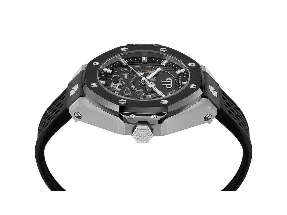 Philipp Plein Skeleton Royal Automatic Watch, Black, 46 mm, PWPFA0824