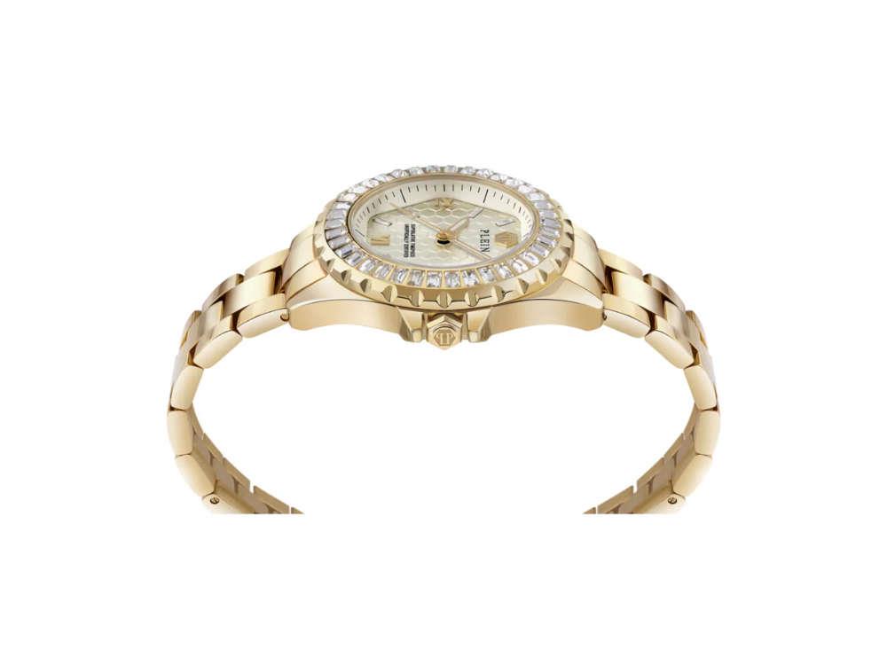 Philipp Plein Heaven Quartz Watch, PVD Gold, Golden, 38 mm, PWPOA0624