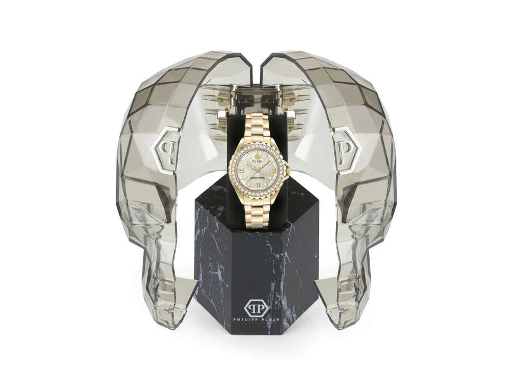 Philipp Plein Heaven Quartz Watch, PVD Gold, Golden, 38 mm, PWPOA0624