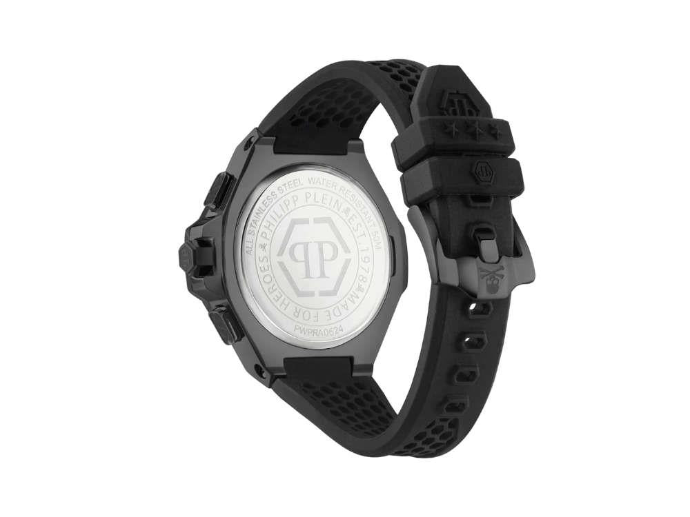 Philipp Plein Chrono Royal Quartz Watch, PVD, Black, 46 mm, PWPRA0624