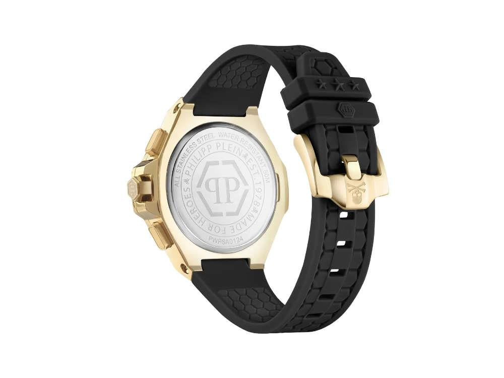 Philipp Plein Plein Chrono Royal Quartz Watch, PVD Gold, Black, 42 mm, PWPSA0124